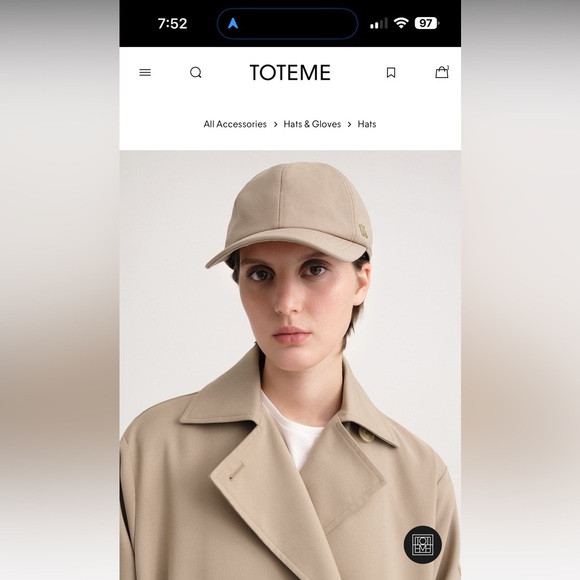 Toteme Baseball cap khaki main image 5